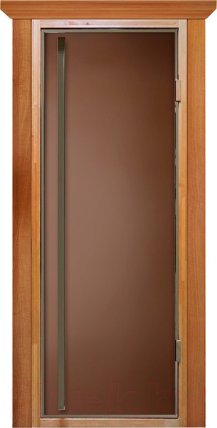 Изображение товара Стеклянная дверь для бани/сауны Doorwood Flash Royal 70x190 / DW03402 (бронза матовый)