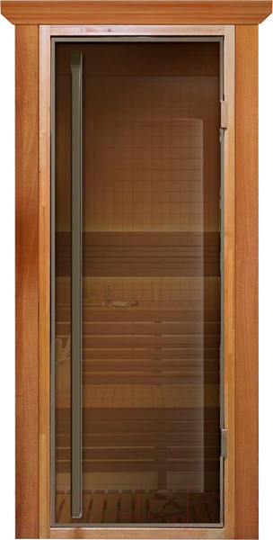Изображение товара Стеклянная дверь для бани/сауны Doorwood Flash Royal 80x200 / DW03407 (бронза)