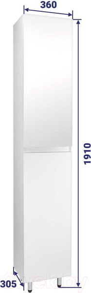 Изображение товара Шкаф-пенал для ванной Doratiz Аква 36 / 2712.396 (белый, напольный)