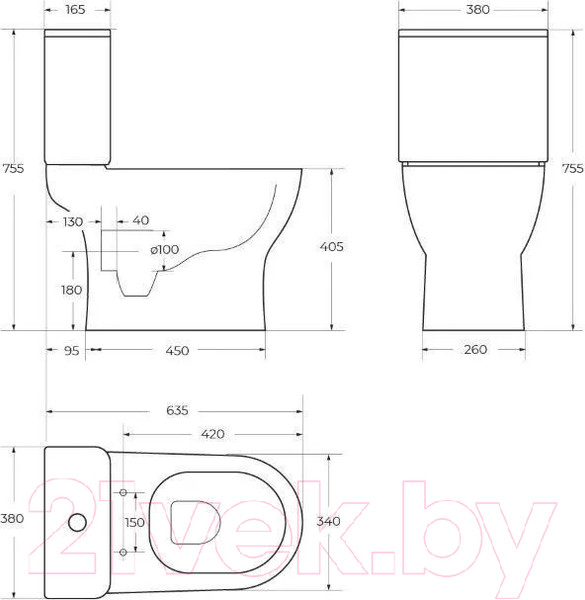 Изображение товара Чаша унитаза напольного BelBagno BB130CPR/SC (с сиденьем)