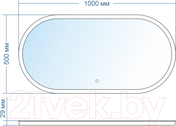Изображение товара Зеркало Doratiz Скарлетт 100x50 / 2711.930 (сенсорный выключатель, с подсветкой)