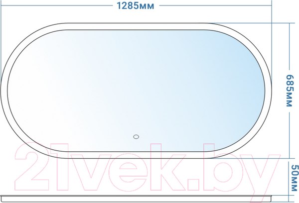Изображение товара Зеркало Doratiz Скарлетт 120x60 / 2711.901 (сенсорный выключатель, с подсветкой)