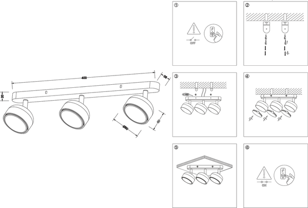 Изображение товара Спот Ambrella Techno Spot TN71015/3 WH (белый)