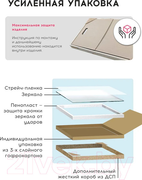 Изображение товара Зеркало Doratiz Марта Voice 55x80 / 2711.944 (сенсорный выключатель,подогрев,голосовое управление)