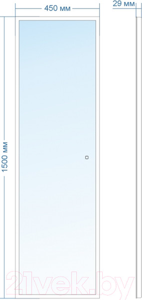 Изображение товара Зеркало Doratiz Тиана 45x150 / 2711.912 (сенсорный выключатель,подсветка)
