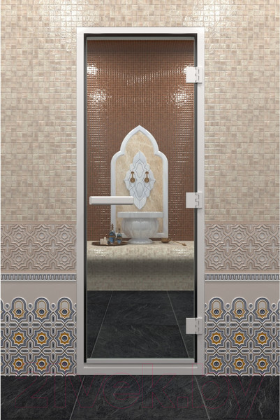 Изображение товара Стеклянная дверь для бани/сауны Doorwood Хамам 70x190 / DW00808 (прозрачный)