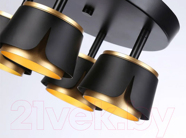 Изображение товара Спот Ambrella Techno Spot TN71243/4 BK/GD (черный/золото)