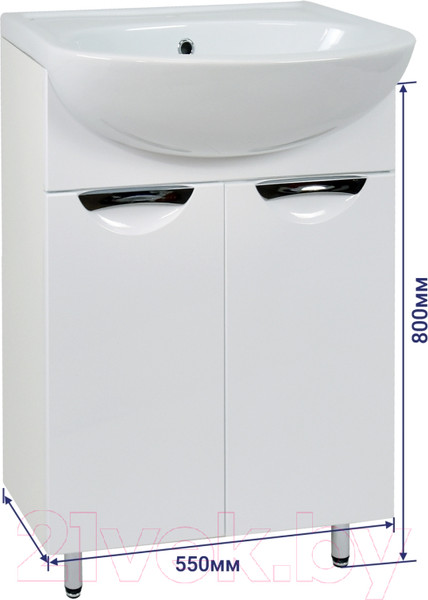 Изображение товара Тумба под умывальник Doratiz Афина 55 / 9912.473 (белый)