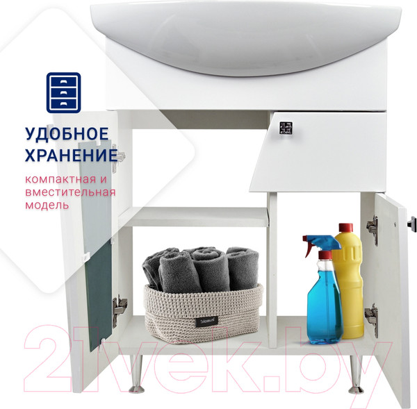 Изображение товара Тумба под умывальник Doratiz Селена 55 / 9912.498 (белый)