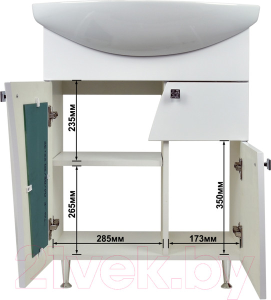 Изображение товара Тумба под умывальник Doratiz Селена 55 / 9912.498 (белый)