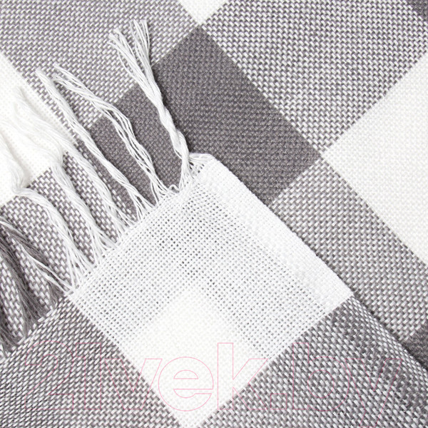 Изображение товара Плед Vladi Пикник 140х200 рап.8 / 9809095 (белый/серый)