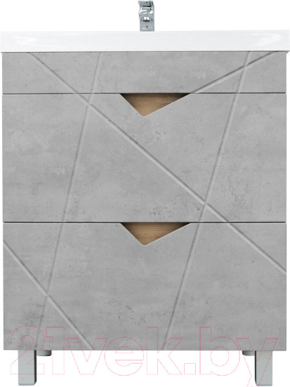 Изображение товара Тумба под умывальник Doratiz Фьорд 70 / 9908.185 (дуб бунратти/цемент)