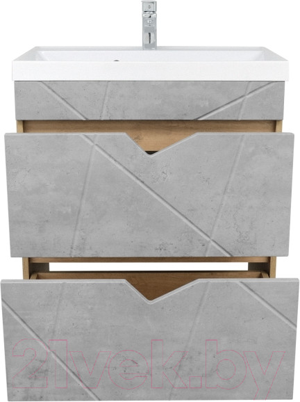 Изображение товара Тумба под умывальник Doratiz Фьорд 70 / 9908.185 (дуб бунратти/цемент)