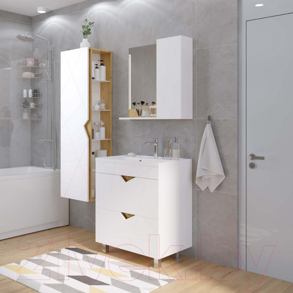 Изображение товара Тумба под умывальник Doratiz Фьорд 70 / 9908.186 (дуб бунратти/белый)