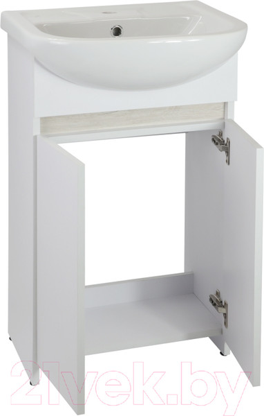Изображение товара Тумба под умывальник Doratiz Бора-бора 9912.014 (белая/светлый дуб)