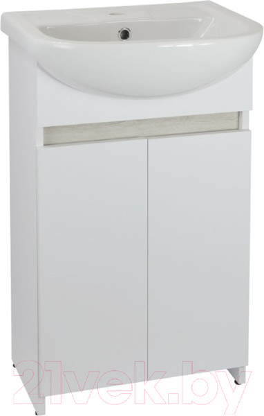 Изображение товара Тумба под умывальник Doratiz Бора-бора 9912.014 (белая/светлый дуб)