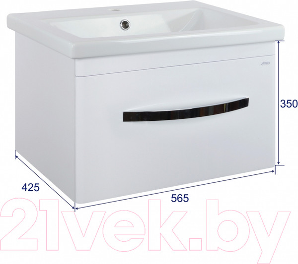 Изображение товара Тумба под умывальник Doratiz Экватор 60 / 9912.807 (белый)