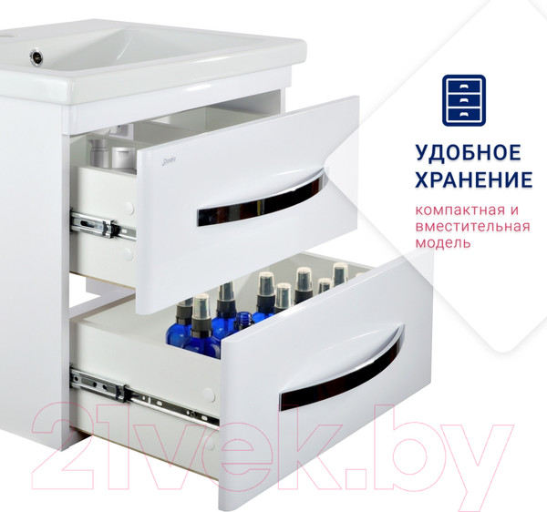 Изображение товара Тумба под умывальник Doratiz Экватор 60 / 9912.808 (белый)