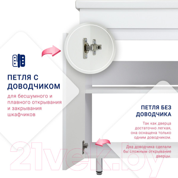 Изображение товара Тумба под умывальник Doratiz Аква / 60 9911.195 (белый)