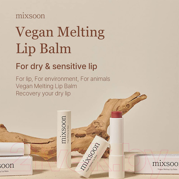 Изображение товара Бальзам для губ Mixsoon Vegan Melting Lip Balm 02 Dry Rose (4.1г)