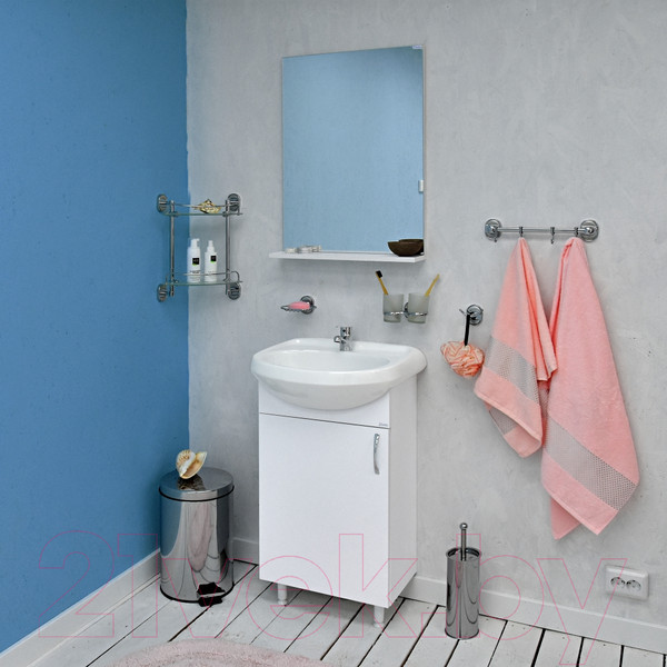 Изображение товара Зеркало Doratiz Лайт 50 / 2711.105 (с полкой,белый)