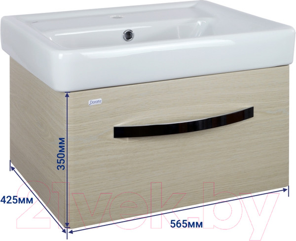 Изображение товара Тумба под умывальник Doratiz Коралл 60 / 9912.820C (светлый дуб)