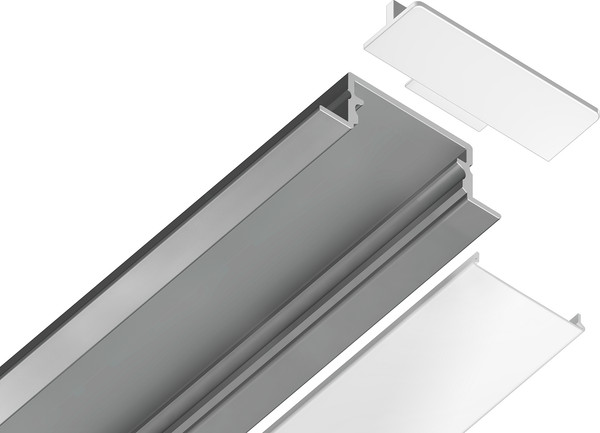Изображение товара Профиль для светодиодной ленты Ambrella GP1200AL (серебристый/матовый рассеиватель)