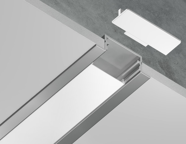 Изображение товара Профиль для светодиодной ленты Ambrella GP1200AL (серебристый/матовый рассеиватель)