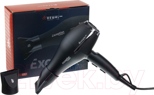 Изображение товара Профессиональный фен Dewal Exception Compact / 03-114 (черный)