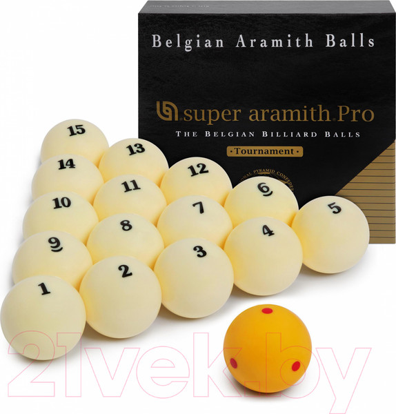 Изображение товара Набор бильярдных шаров Aramith Super Pro-Cup Tournament Standard Quality Pyramid 67мм 