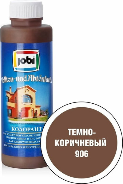 Изображение товара Колеровочная краска Jobi №906 (500мл, темно-коричневый)