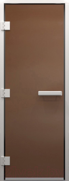 Изображение товара Стеклянная дверь для бани/сауны Doorwood Хамам без нижн. пор. 71x190 / DW00859 (левая, бронза матовая)