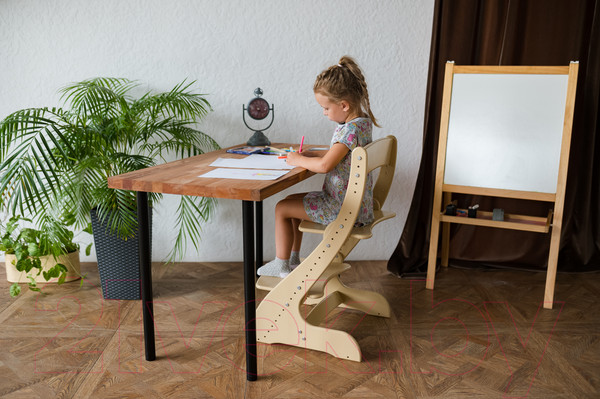 Изображение товара Стул детский Друг Кузя Растущий Павлин (бежевый)