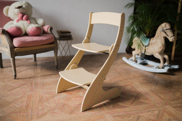 Изображение товара Стул детский Друг Кузя Растущий Павлин (бежевый)