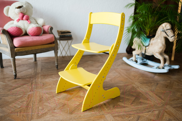 Изображение товара Стул детский Друг Кузя Растущий Павлин (желтый)