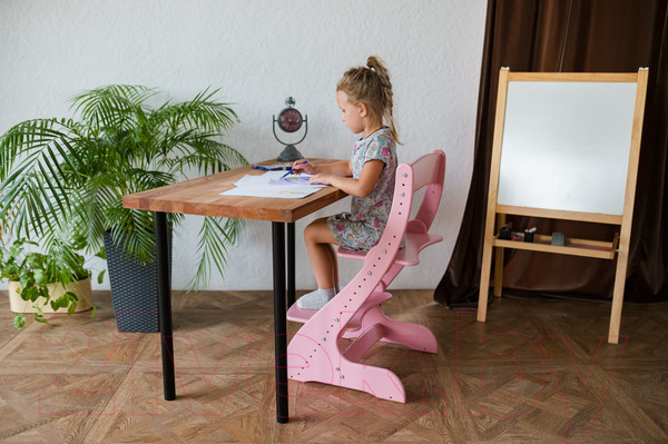 Изображение товара Стул детский Друг Кузя Растущий Павлин (светло-розовый)