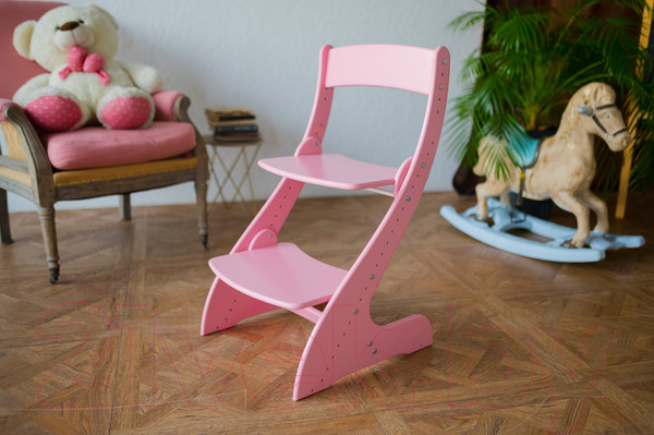 Изображение товара Стул детский Друг Кузя Растущий Павлин (светло-розовый)