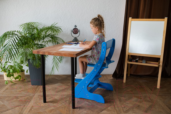 Изображение товара Стул детский Друг Кузя Растущий Павлин (синий)