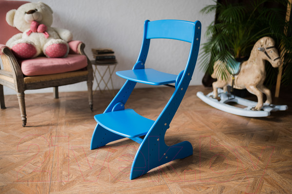 Изображение товара Стул детский Друг Кузя Растущий Павлин (синий)