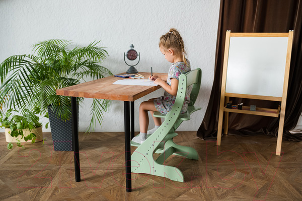 Изображение товара Стул детский Друг Кузя Растущий Павлин (оливковый)