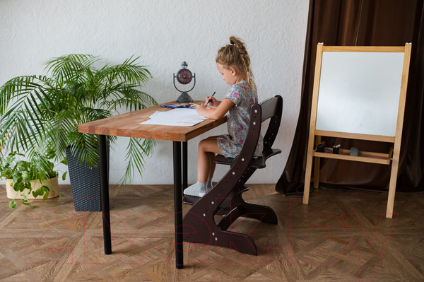 Изображение товара Стул детский Друг Кузя Растущий Павлин (коричневый)