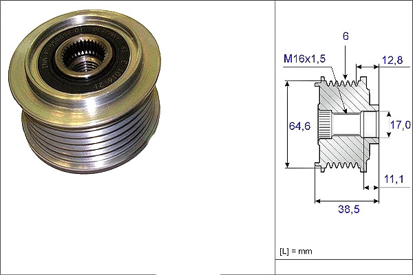 Изображение товара Шкив генератора INA 535020110
