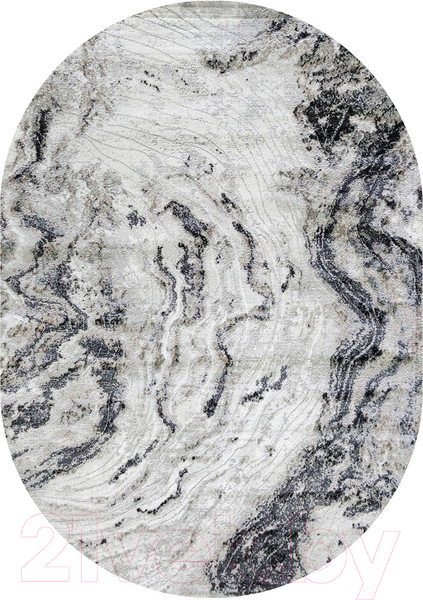 Изображение товара Коврик Safyun Victoria HL796-GREY-ANTRASIT-OVAL (0.8x1.5 )