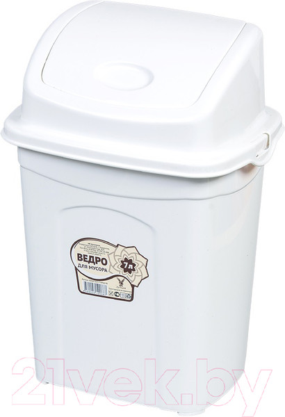 Изображение товара Мусорное ведро Ар-Пласт С подвижной крышкой / 02031 (7л, белый)