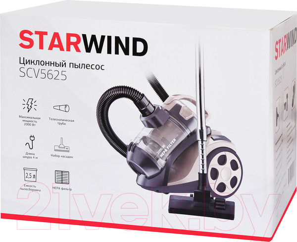 Изображение товара Пылесос StarWind SCV5625 (золотистый/черный)