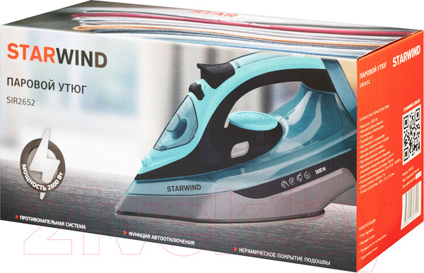 Изображение товара Утюг StarWind SIR2652 (бирюзовый/черный)
