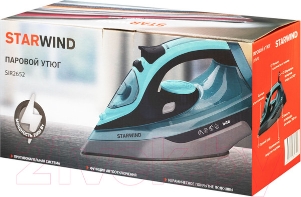 Изображение товара Утюг StarWind SIR2652 (бирюзовый/черный)