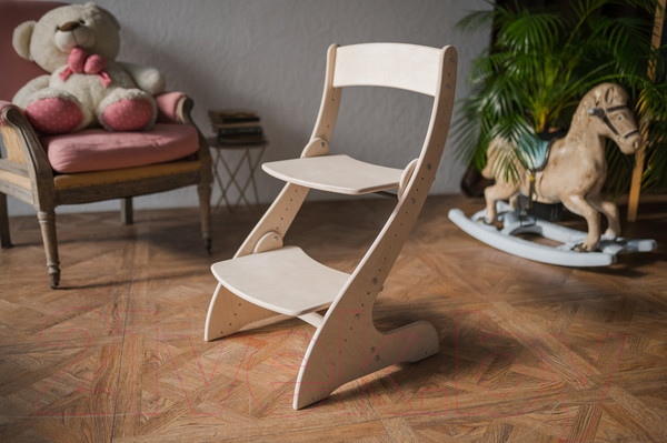 Изображение товара Стул детский Друг Кузя Растущий Павлин (лак)