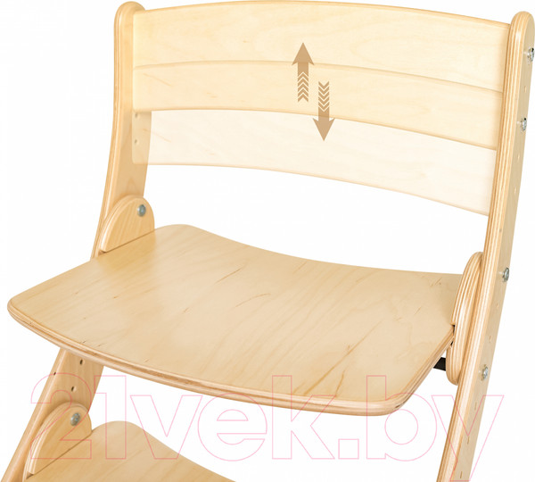 Изображение товара Стул детский Друг Кузя Растущий Павлин (лак)