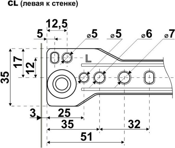 Изображение товара Комплект направляющих мебельных StahlBuro Роликовые 350/0.8мм (2шт, белый)